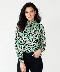 Women's Nine West Long Sleeve Smocked Top Cobble Dot -Nine West Shop unnamed file 330
