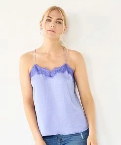 Petite Nine West Lace V-Neck Camisole Maddie Plum -Nine West Shop unnamed file 3305