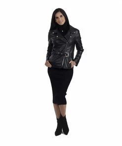Women's Nine West Faux-Leather Biker Jacket -Nine West Shop unnamed file 3326