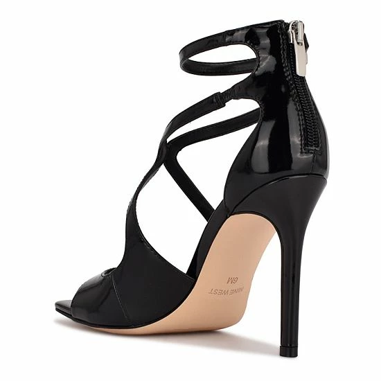 Nine West Tulah Women's Ankle Strap High Heel Dress Sandals Black Patent 5 Nine West Tulah Women's Ankle Strap High Heel Dress Sandals Black Patent - Image 5