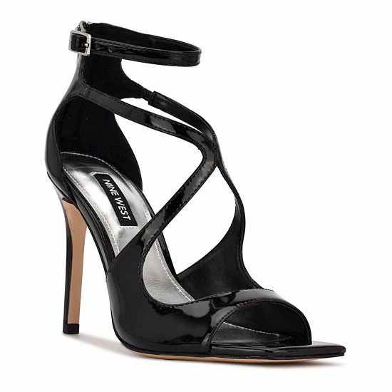 Nine West Tulah Women's Ankle Strap High Heel Dress Sandals Black Patent 9 Nine West Tulah Women's Ankle Strap High Heel Dress Sandals Black Patent - Image 9