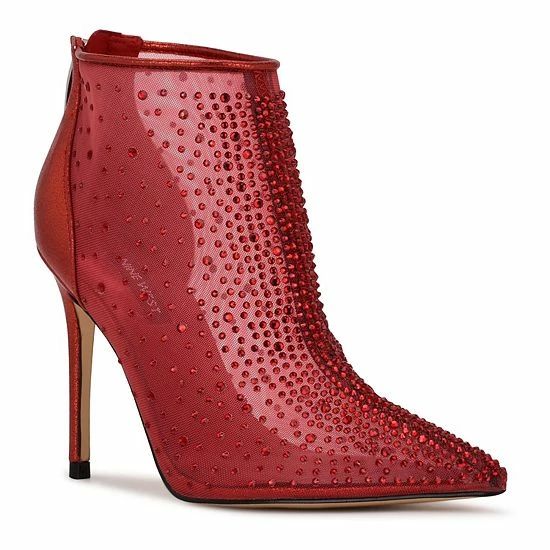 Nine West Fornow Women's Dress Booties Red 1 Nine West Fornow Women's Dress Booties Red