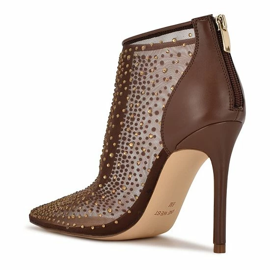 Nine West Fornow Women's Dress Booties Red 4 Nine West Fornow Women's Dress Booties Red - Image 4