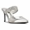 Nine West Greet Women's Rhinestone High Heels Silver Crystal