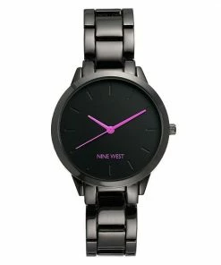 Nine West Women's Gunmetal Tone 3-Hand Watch
