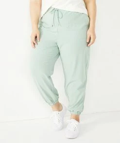 Plus Size Nine West Relaxed Jogger Pants Ace Beige