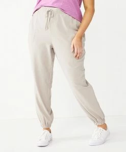 Plus Size Nine West Relaxed Jogger Pants Ace Beige -Nine West Shop unnamed file 3404