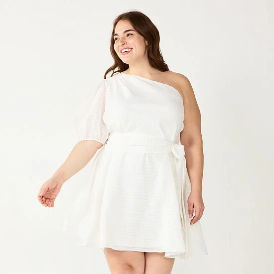 Plus Size Nine West Asymmetrical Fit & Flare Dress Brushy Animal 3 Plus Size Nine West Asymmetrical Fit & Flare Dress Brushy Animal - Image 3