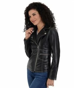 Women's Nine West Faux-Leather Biker Jacket Black -Nine West Shop unnamed file 3418