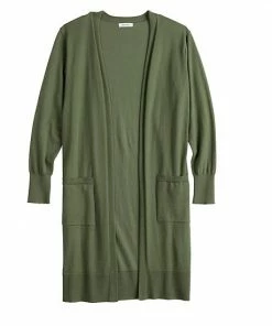 Women's Nine West High Slit Duster Cardigan Sergio Olive -Nine West Shop unnamed file 349