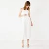 Women's Nine West Wide-Leg Crop Jumpsuit Cruz Coral