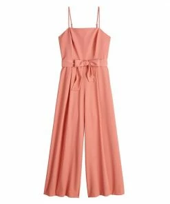 Women's Nine West Wide-Leg Crop Jumpsuit Cruz Coral -Nine West Shop unnamed file 3494