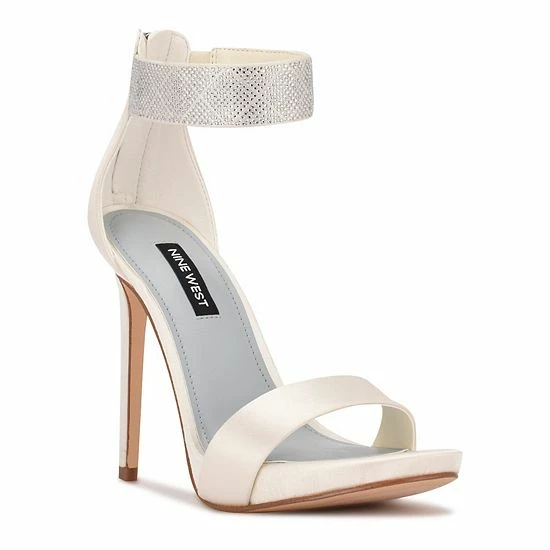 Nine West Utell Women's Rhinestone High Heel Dress Sandals Black 6 Nine West Utell Women's Rhinestone High Heel Dress Sandals Black - Image 6