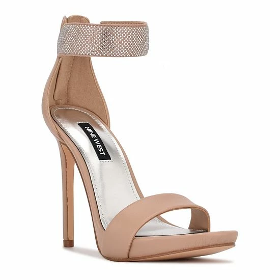 Nine West Utell Women's Rhinestone High Heel Dress Sandals Black 9 Nine West Utell Women's Rhinestone High Heel Dress Sandals Black - Image 9