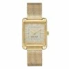 Nine West Women's Gold-Tone Rectangle Dial Dress Watch Rose Gold Tone