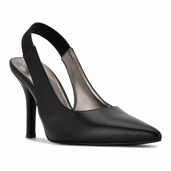 Nine West Ciser Women's Slingback Heels Blue Satin 8 Nine West Ciser Women's Slingback Heels Blue Satin - Image 8