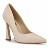 Nine West Trendz Women's Leather Heels Beige Pink Leather