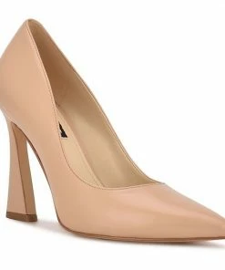 Nine West Trendz Women's Leather Heels Beige Pink Leather -Nine West Shop unnamed file 3661