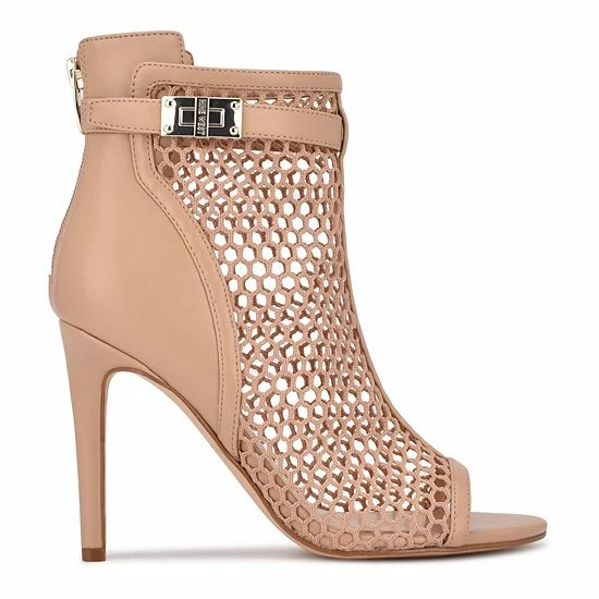 Nine West Ididit Women's Heeled Ankle Boots Light Natural 2 Nine West Ididit Women's Heeled Ankle Boots Light Natural - Image 2