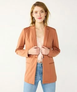 Women's Nine West Relaxed Blazer Mocha Frosting -Nine West Shop unnamed file 371