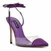 Nine West Ferest Women's High Heel Pumps Clear Purple