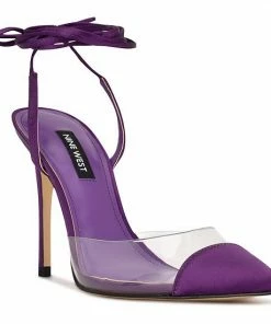 Nine West Ferest Women's High Heel Pumps Clear Purple