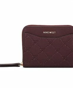 Nine West Astoria Card Case Merlot Logo