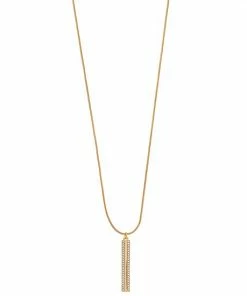 Nine West Pave Stick Pendant Necklace Clear -Nine West Shop unnamed file 3826