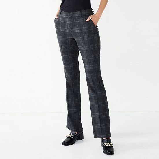 Women's Nine West Curvy Magic Waist Barely Bootcut Dress Pants Lt Taupe Birdseye Text 10 Women's Nine West Curvy Magic Waist Barely Bootcut Dress Pants Lt Taupe Birdseye Text - Image 10