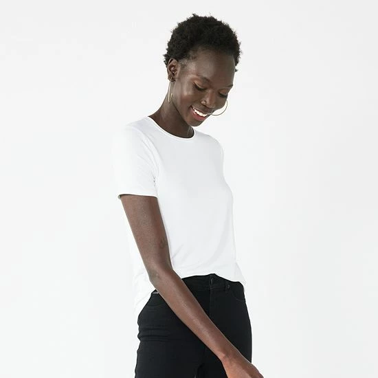 Women's Nine West Essential Crewneck Tee Cheetah 1 Women's Nine West Essential Crewneck Tee Cheetah