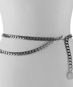 Women's Nine West Chain Belt Silver -Nine West Shop unnamed file 3902