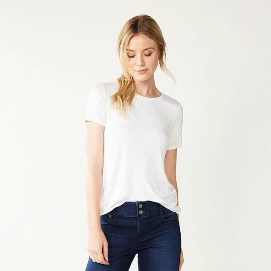 Women's Nine West Essential Crewneck Tee Cheetah 7 Women's Nine West Essential Crewneck Tee Cheetah - Image 7