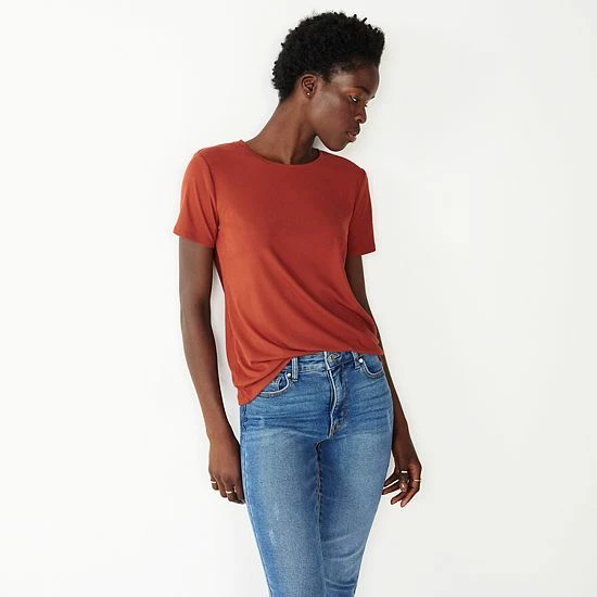 Women's Nine West Essential Crewneck Tee Cheetah 9 Women's Nine West Essential Crewneck Tee Cheetah - Image 9