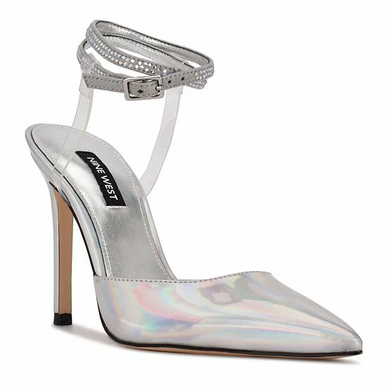 Nine West Frant Women's Ankle Wrap Heels Black 7 Nine West Frant Women's Ankle Wrap Heels Black - Image 7