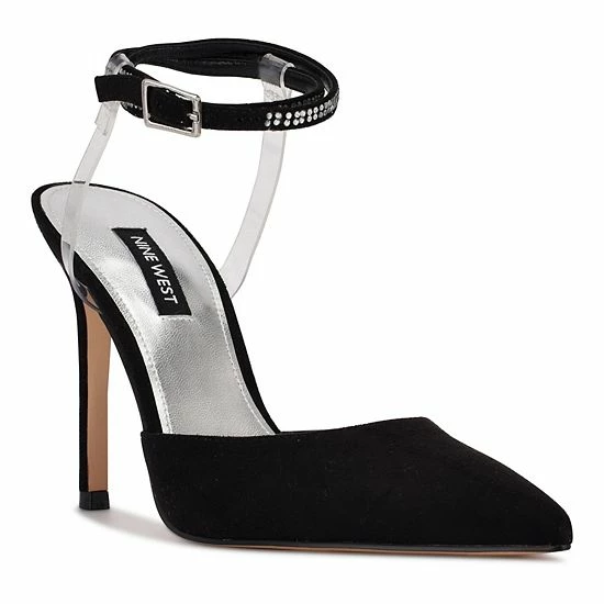 Nine West Frant Women's Ankle Wrap Heels Black 8 Nine West Frant Women's Ankle Wrap Heels Black - Image 8