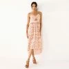 Women's Nine West Twist-Front High-Low Midi Dress Large Ikat