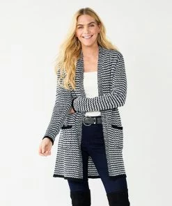 Women's Nine West Jacquard Long Cardigan Gray Abstract 23 Women's Nine West Jacquard Long Cardigan Gray Abstract -Nine West Shop unnamed file 4