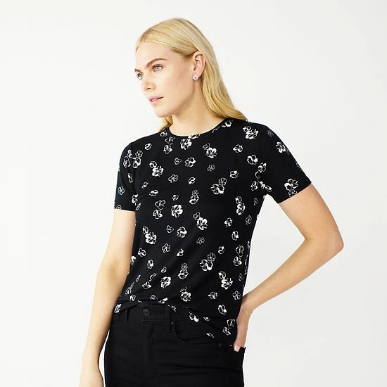 Women's Nine West Essential Crewneck Tee Cheetah 15 Women's Nine West Essential Crewneck Tee Cheetah - Image 15