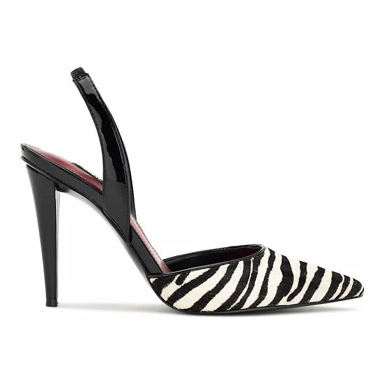 Nine West Flory Women's Slingback Heels Zebra Multi 2 Nine West Flory Women's Slingback Heels Zebra Multi - Image 2