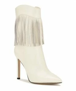 Nine West Tries Women's Fringe Ankle Boots Cream -Nine West Shop unnamed file 4116