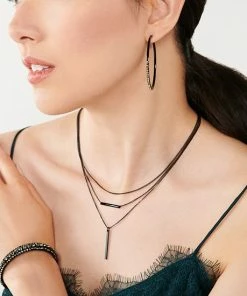 Nine West Black Tone & Simulated Crystal Hoop Earrings 5 Nine West Black Tone & Simulated Crystal Hoop Earrings -Nine West Shop unnamed file 4119