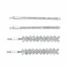Nine West Simulated Crystal Bobby Pin Set Silver Tone
