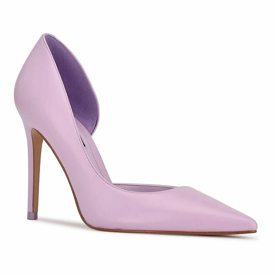 Nine West Folowe Women's Leather Heels Lilac Leather 1 Nine West Folowe Women's Leather Heels Lilac Leather