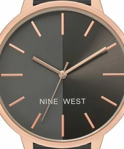 Nine West Women's Two Tone Mesh Watch Rose Gold Tone -Nine West Shop unnamed file 4182