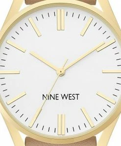Nine West Women's Faux Leather Strap Watch Gold Tone Tan 11 Nine West Women's Faux Leather Strap Watch Gold Tone Tan -Nine West Shop unnamed file 4191