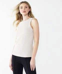 Women's Nine West Ribbed Tank Dusty Salt Heather -Nine West Shop unnamed file 420