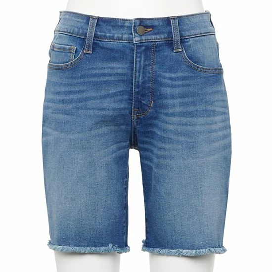 Petite Nine West Slimming Bermuda Jean Shorts Medium Wash 7 Petite Nine West Slimming Bermuda Jean Shorts Medium Wash - Image 7