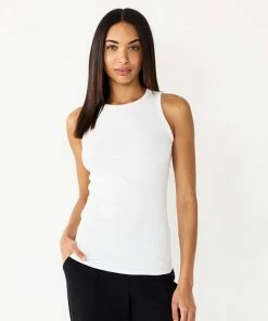 Women's Nine West Ribbed Tank Dusty Salt Heather -Nine West Shop unnamed file 425