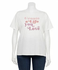 Plus Size Nine West Crewneck Graphic Tee Love -Nine West Shop unnamed file 4277