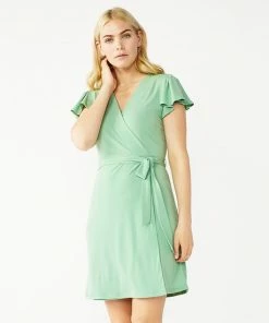 Petite Nine West Flutter Sleeve Faux-Wrap Dress Mineral Black 15 Petite Nine West Flutter Sleeve Faux-Wrap Dress Mineral Black -Nine West Shop unnamed file 4308